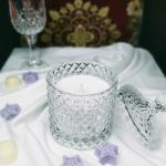 Sapi’S White Soy Wax Crystal Glass Scented Candle, White Chocolate