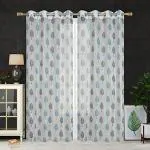 JARS Collections Set of 2 Sheer TissueTree Design Window Curtains(4x5 ft)