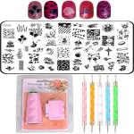 Royalkart Nail Art Kit Nail Stamping Plate With Nail Silicone Stamper & Dotting Tools For Nail art