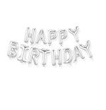 Grand Shop Silver Aluminium Happy Birthday Letter Foil Balloon