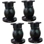 Mujees Door Stopper Magnetic for Home Or Door Bottom with Magnet, Used As Magnetic Door Stopper Wall Mounted Made of Plastic and N40 Grade Magnet | Color Brown, Pack of 4 Pcs