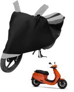 Auto Hub Bike Cover for Ola S1 pro , Dustproof UV Protection water resistant Custom Fit Cover-(Black-Silver )