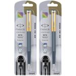 Parker Beta Premium Fountain Pen Chrome Trim Gold Pack of 2