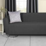 ODE & CLEO Double Needle Work Velvet Grey Cushion Cover with Zip Closure 45 * 45CM- Pack of 3