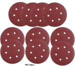 DUMDAAR 10 Pcs 6inch Sand Paper Size P80 (80 Grit) Round Sand Paper velcro disc Emery Sandpaper