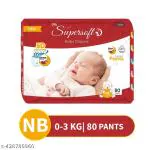 CPLSUPERSOFT Baby Diaper Pant Style | Up to 12 Hours Absorption | New Born | 0 - 5 Kg | Pack of 1 (80 Pieces)