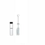 ABGIL Borosilicate Glass Tube Culture Media Round Bottom With Screw and Rubber Cap 60 ml Capacity With Compatible Cleaning Brush Culture Tubes - Set of 10 Units