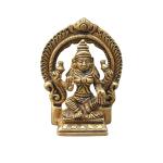 Kalarambh Brass Laxmi/Lakshmi Ji Idol Murti Statue for Pooja Puja Mandir Home Collectible Handicraft Art - Yellow, 2.5 x 1.1 x 3.2 Inches (L x W x H)