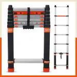 Bathla 6.5 ft Aluminium Telescopic Ladder | 2-Year Warranty | Portable & Compact | Made in India (7 Step - 2 mtr)