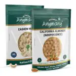 Nutraj Anymany W450 Cashew 400g Independance California Almond 400g | Dry Fruits Combo Pack | W450 Kaju 400g