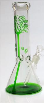 TRUE EXTRA THICK GLASS WATER PIPE (BONG) 12inch Set 1 (Green)