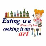 CVANU Cooking is an Art Quotes Kitchen Vinyl Wall Sticker for Kitchen Decor