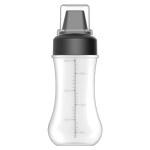 FINE ART Taskhouse 350Ml Squeeze Bottle Condiment Bottles Hot Sauce Dispenser Refillable Five Hole Container With Lid Ketchup Bottle For Bbq Oil Hot Sauce Salad Cooking-Black