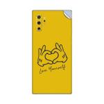 GADGETSWRAP Printed Vinyl Skin Sticker for Samsung Galaxy Note 10 Plus - love-your-self-hand-gesture