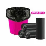 AJAPOR Biodegradable Garbage Bags (Medium Size 19*21 inch) (120 Bags) (Pack Of 4) Waste Bags For Home,Kitchen,Office,Hospital