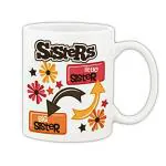 Mug Morning Sister Mug Little Sister Mug Big Sister Mug Sister Love Ceramic Mug 325ml (White)