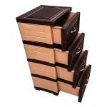 mango Brown Plastic Storage Box 4 Layers