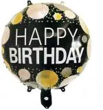 Hippity Hop Rubber Multicolor Happy Birthday Round Foil Balloon