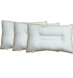 SAHI CRAFTS Ultra Slim Pillow for Neck Pain Relief - Low Profile, Supportive Memory Foam Pillow for Back and Stomach Sleepers (Pack Of 3)