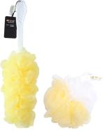 Lonekart Pp Handle, Loofah For Bathing Yellow (Pack of 2)