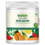bGREEN by HealthKart Herb Biotin 10000mcg+ Powder, Plant Based Biotin for Hair Growth, Vitamin C & E, Bamboo Shoot Extract, Ginkgo Biloba Leaf Extract & Panax Ginseng Extract (Fruit Punch, 100 g, 16 Servings)