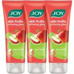 Joy Skin Fruits Softening Glow Apple (Pack of 3 x 100 ml) Face Wash (300 ml)