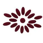 Comet Busters Handcrafted Maroon Oval Velvet Bindis (BIN1873) (11 mm) Pack of 1