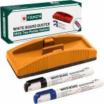YAJNAS Non Magnetic Whiteboard Duster And Marker| Dry Erase Whiteboard Eraser for Erasing White Board Marker or Chalkboard Writing - (Pack of 01 Duster And 2 Marker, Multicolor) Dusters (Multicolor)