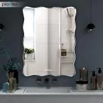 Plantex Mirror for Wall/Bathroom Mirror/Rectangle Shape Mirror for Wash Basin/Bedroom/Living Room - (18 x 24 inch)