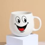 SMOKEY COCKTAIL Ceramic Coffee Mug Printed Smiley Emoji | Drinkware for Home Office Kids Tea Milk | Gift for Friend Father Mother and Wife | Microwave and Dishwasher Safe (Laughing Face)
