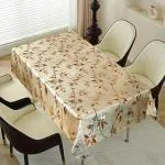 Dakshya Industries Flower Design 6 Seater Without Lace Dining Table Cover| Table Cover |Waterproof & Heat Resistant,Polyvinyl Chloride (PVC),Rectangular,( Pack of - 1 ) Part-11