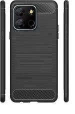 Fastship Silicone Hybrid Rubber Case Back Cover for Itel A60s - Black