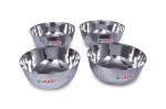 HAZEL Steel Mixing Bowls Wati Set of 4, 18 cmX 7.5 cm 1350 ml