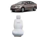 Kingsway Towel Fabric Car Seat Covers for Hyundai Elantra, 2010 - 2015 Model, Material: 100% Cotton, Color : White, Complete Set of All Seats (Car Specific Front + Rear Seat Covers)