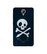 Casotec Skull & Crossbones Design Printed Silicon Soft TPU Back Case Cover for XOlO One HD