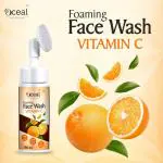 OCEAL Brightening -Vitamin C Foaming with Built-In Face Brush for deep cleansing - 150 ml Face Wash (150 ml)
