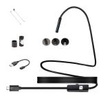 TECHNOVIEW Waterproof Endoscope Mini HD Camera Snake Tube 7 mm Lens USB Inspection 6 LED Borescope Camera Inspection Camera for Type-C & Android & PC USB Endoscope