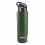 PEXPO Chromo Pro 1000 ISI Certified Stainless Steel Sports/Fridge Sipper Water Bottle, 950ml, Military Green | Water Bottle for Office, Gym, School, Yoga, Men, Women and Kids | RCB Edition