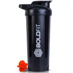 Boldfit Protein Shaker Bottle, Gym Shaker Bottle for Protein - 700ml, Black