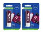 NIVEA Berry Shine 24H Melt-In Moisture Lip Balms Pack Of 2