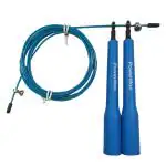 PowerMax Fitness JP-5 (Blue) Exercise Speed Jump Rope With Adjustable Cable with Anti-slip Handle, Workout Skipping Rope for Men, Women & Kids