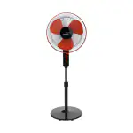 V-Guard Esfera STS Plus 2-in-1 Pedestal and Table Fan | Versatila 2-In-1 Operation | 1350 RPM Motor | Customisable Tilt And Oscillation Control | Red Black | 40 cm (400mm)