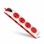 Gold Medal Essenza Plastic Plugged-In 3x4 Power Strip (White)