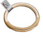 WolkomHome car Steering Cover Leather Steering Wheel Covers Universal 14 inch - Beige Crock