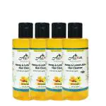 Aixa Honey Lemon Juice Shampoo | Cleanser for All Hair Types - Natural Ayurvedic Hair Care with Honey, Lemon Juice, and Shikakai - Set Of 4