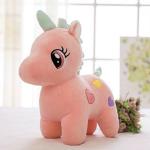 Hug N Feel Soft Toys Pink Fur Fabric Unicorn Soft Toy - 25 cm