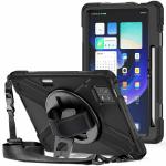 ProElite Rugged 3 Layer Armor case Cover for Xiaomi Mi Pad 6 11inch with Hand Grip and Rotating Kickstand with Shoulder Strap & Pen Holder, Black