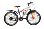 Wifi Surface 24 Inches Single Speed Bicycle for Men Woman and Adults, with V Brake, 13.5 Inch Blue & Orange Steel Frame, Hartex 2.40 Tyres