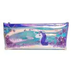 Parteet Multicolor Polyurethane Unicorn Water Glitter Pouch