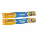 Freshee Aluminium Foil Roll for Packing Food, 9mtr Silver Foil Roll Pack of 2 Food Wrapping Foil